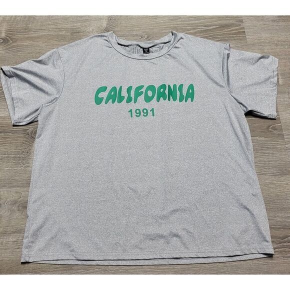 Shein Curve‎ Women's Gray California 1991 T-Shirt Short Sleeve Size 1XL - Picture 1 of 9